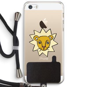 Kleine leeuw: iPhone 5 / 5S / SE Transparant Hoesje met koord