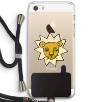 Kleine leeuw: iPhone 5 / 5S / SE Transparant Hoesje met koord