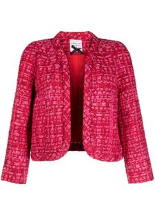 Edward Achour Paris veste en tweed à coupe crop - Rouge