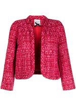 Edward Achour Paris veste en tweed à coupe crop - Rouge - thumbnail