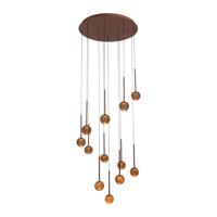 Lucide CALINA - Hanglamp - Ø 69,9 cm - LED Dimb. - CCT - 12x7W 2200K/3300K - Koffie | Premium