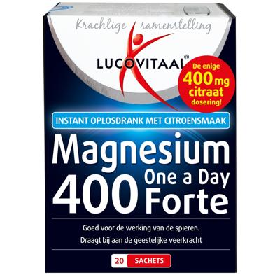 Lucovitaal Magnesium 400 Forte Citroensmaak 20Stuks