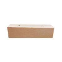 Rechthoekige blanke houten meubelpoot hoogte 6 cm - thumbnail