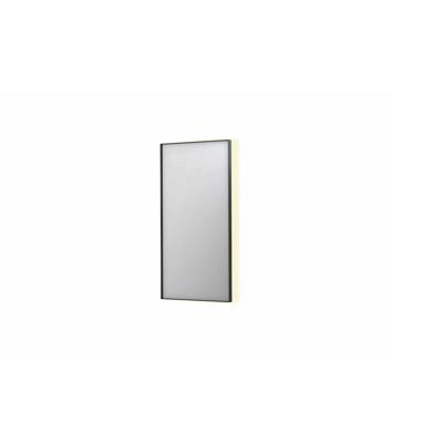 Spiegel INK SP32 50x4x100 cm Incl. Indirect LED-Verlichting Rondom en Spiegelverwarming Mat Zwart