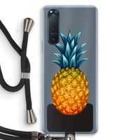 Grote ananas: Sony Xperia 5 II Transparant Hoesje met koord