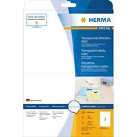 Etiket HERMA 4683 210X148mm transparant mat 50 etiketten