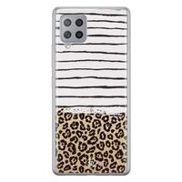 Samsung Galaxy A42 siliconen telefoonhoesje - Leopard lines