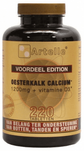 Artelle Oesterkalk Calcium 1200 mg Vitamine D3 Tabletten