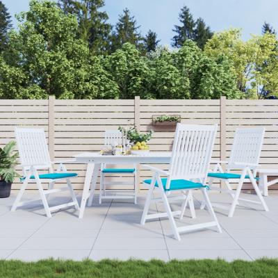 VidaXL Tuinstoelkussens 4 st 40x40x4 cm stof turquoise