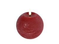 Ledkaars Lyon ro 10x10x11 cm rood - Countryfield