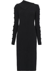 Proenza Schouler robe mi-longue à design nervuré - Noir