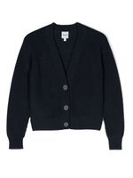 Aspesi Kids cardigan en coton nervuré - Bleu