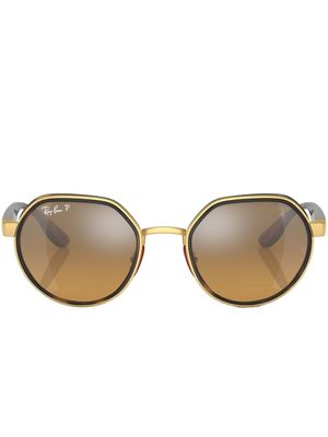 Ray-Ban lunettes de soleil à monture géométrique - Or