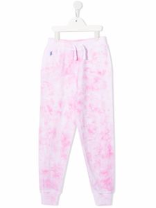 POLO RALPH LAUREN KIDS pantalon à imprimé tie dye - Rose