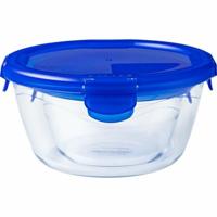 Set van stapelbare en luchtdichte voedselcontainers Pyrex Blauw 0,7 L 3 Onderdelen