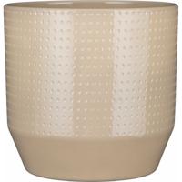 Mica Decorations Bloempot Nola - beige - D27 x H26 cm - relief dots - thumbnail