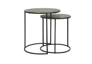Light & Living Bijzettafel 'Rengo' Set van 2 stuks, kleur Antiek Brons