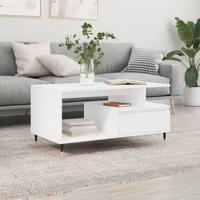 Salontafel 90x49x45 cm bewerkt hout wit