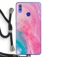 Roze explosie: Honor Note 10 Transparant Hoesje met koord