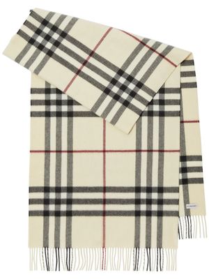 Burberry écharpe en cachemire à carreaux - Tons neutres