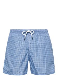 Fedeli short de bain Madeira à imprimé géométrique - Bleu