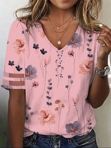 Casual Floral Loose T-Shirt