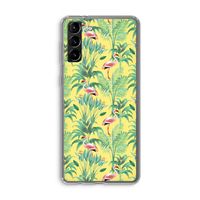 Flamingo party: Samsung Galaxy S21 Plus Transparant Hoesje