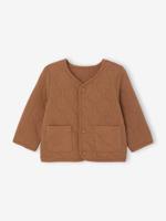 Gequilte vestje baby met drukknoopsluiting karamel