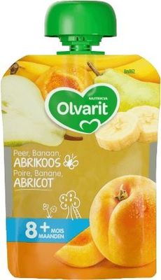 Olvarit Knijpzakje abrikoos peer banaan 8M862 (90 gr)