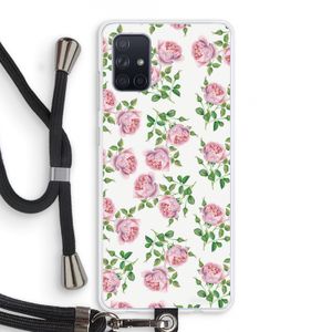 Kleine roosjes: Samsung Galaxy A71 Transparant Hoesje met koord