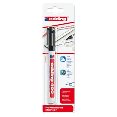 Edding stift 400 zwart 1mm ronde punt