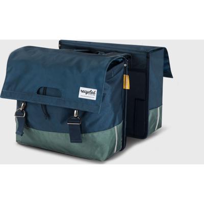 UrbanProof urban proof 40l dubbele fietstas blauw/groen