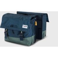 UrbanProof urban proof 40l dubbele fietstas blauw/groen