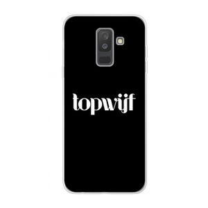 Topwijf Zwart: Samsung Galaxy A6 Plus (2018) Transparant Hoesje