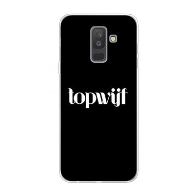 Topwijf Zwart: Samsung Galaxy A6 Plus (2018) Transparant Hoesje