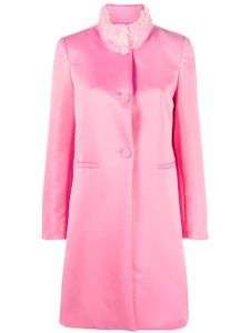 Viktor & Rolf manteau à col volanté - Rose