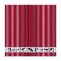 DDDDD theedoek Friesian - 60x65cm - Rood - 6 stuks