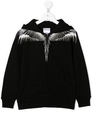 Marcelo Burlon County Of Milan Kids hoodie Icon Wings à fermeture zippée - Noir