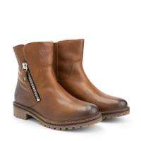 Travelin&apos; Women - zipper boot - Cognac - Maat 42