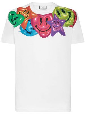 Philipp Plein t-shirt SS Smile en coton - Blanc