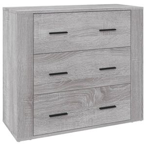 vidaXL Dressoir 80x33x70 cm bewerkt hout grijs sonoma eikenkleurig