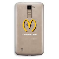 I'm lovin' you: LG K10 (2016) Transparant Hoesje I'm lovin' you: LG K10 (2016) Transparant Hoesje