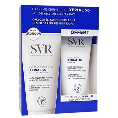 SVR Xérial 50 Crème Pieds + Crème Pieds 30 Promopack 2x 50ml