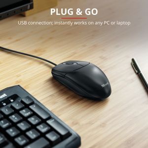 Trust TM-100 muis USB Type-A Optisch 1000 DPI Ambidextrous