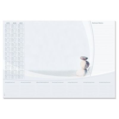 Bureau onderlegger papier 41 x 59,5 cm met kalender 30 vellen