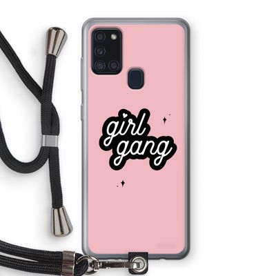 Girl Gang: Samsung Galaxy A21s Transparant Hoesje met koord