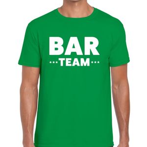 Bar team / personeel tekst t-shirt groen heren