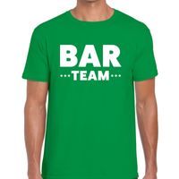 Bar team / personeel tekst t-shirt groen heren