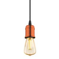Eglo HanglampYorth pendel koperbruin met zwart snoer - 32539