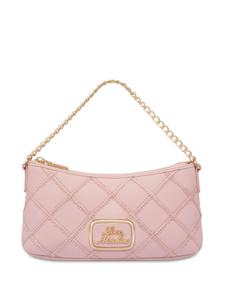 Love Moschino sac porté épaule à plaque logo - Rose